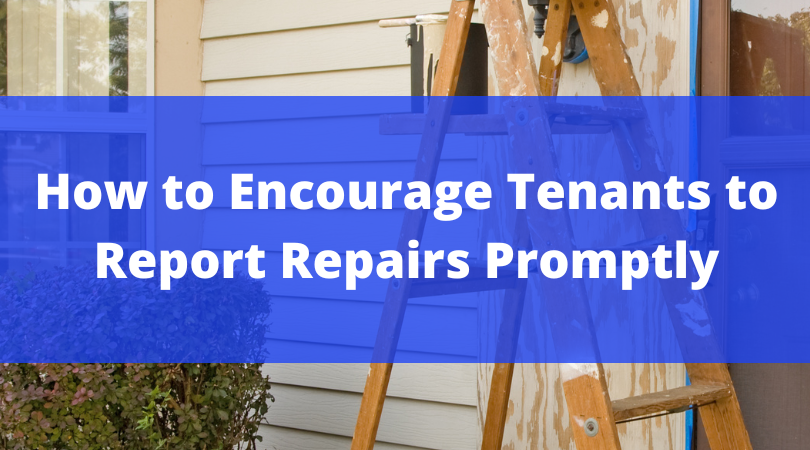 How to Encourage Tenants to Report Repairs Promptly - ladder in front of house