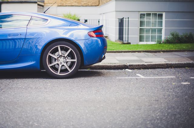 a car parked on the street